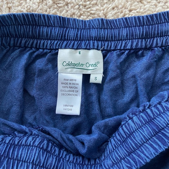 Coldwater Creek Blue Asymmetrical Maxi Skirt blue whimsygoth midi - Picture 4 of 4